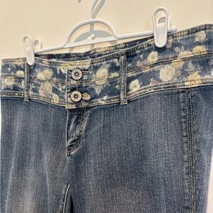 Tinseltown retro Floral Blue Women's Jeans - size 7/8